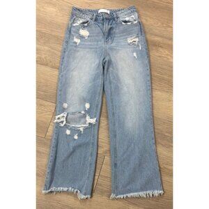Vervet By Flying Monkey Distressed Jeans Frayed Hem Size 26